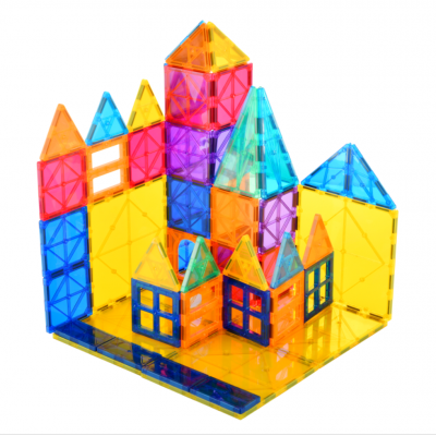 LZWMBT078 Educational STEM Toys Israel Best Sales Magnet Building Tiles 78pcs Magnetic Blocks Set